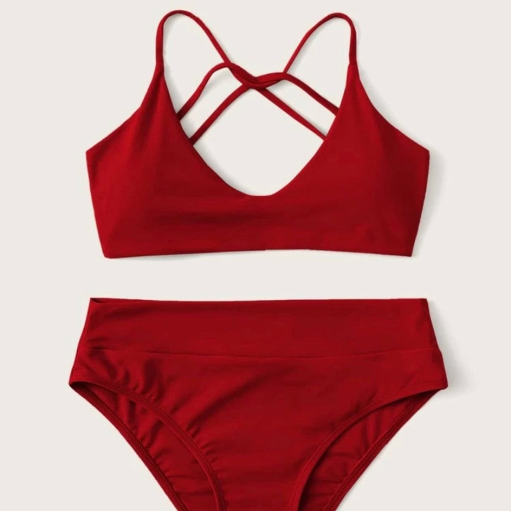 Tie Back High Waisted Bikini